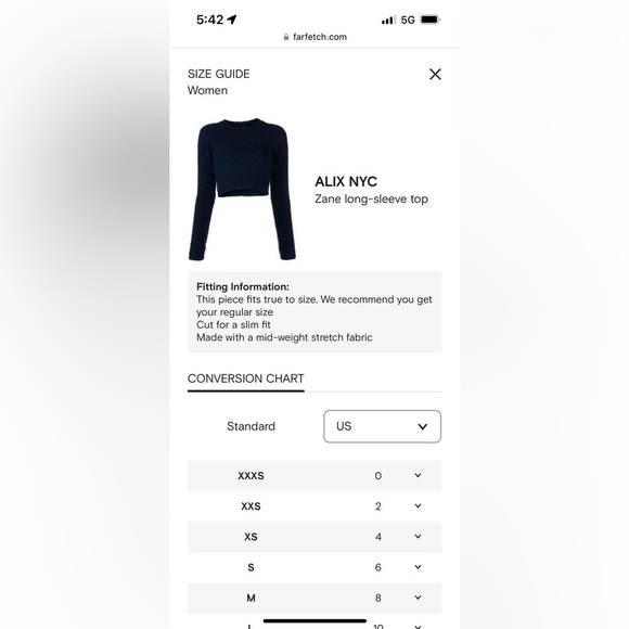 NWT ALIX NYC | Zane top in navy, size small - Picture 10 of 10